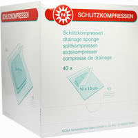 Schlitzkompressen 10x10cm Steril 12fach 40 Stück
