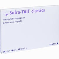 Sofra- Tüll Classics Streifen 10x30cm Wundgaze 10 Stück