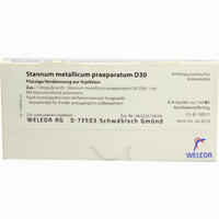 Stannum Met Praep D30 Ampullen 8 x 1 ml