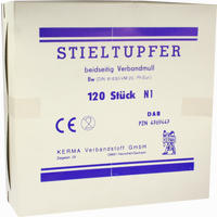 Stieltupfer (holzstiel) Beidseitig Verbandmull 120 Stück