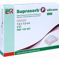 Suprasorb P Silicone Schaumverband 7.5x.7.5cm Border 5 Stück