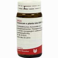Taraxacum E Plant Tota D30 Globuli 20 g