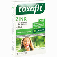 Taxofit Zink + C 500 + Selen + D3 Tabletten 40 Stück