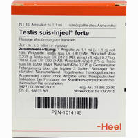 Testis Suis- Injeel Forte Ampullen 10 Stück