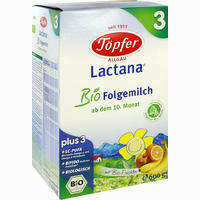 Töpfer Lactana Bio Folgemilch 3 Pulver 600 g
