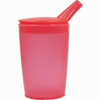 Trinkbecher- Set Standard Rot mit Deckel für Tee+ Brei 1 Packung
