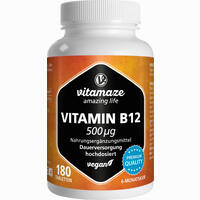 Vitamin B12 500 Ug Hochdosiert Vegan Tabletten 180 Stück