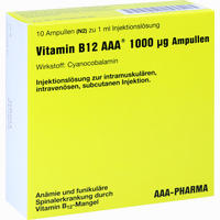 Vitamin B12 Aaa 1000ug Ampullen 10 x 1 ml