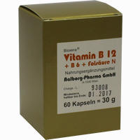 Vitamin B12 + B6 + Folsäure Komplex N Kapseln 60 Stück