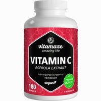 Vitamin C 160mg Acerola Extrakt Pur Vegan Kapseln 180 Stück