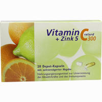 Vitamin C 300 + Zink 5 Retard Kapseln 20 Stück