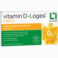 Vitamin D- Loges 5.600 I.e. Familienpackung Kautabletten 60 Stück