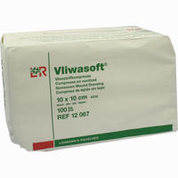 Vliwasoft Vliesstoff- Kompresse Unsteril 10x10cm Kompressen Lohmann & rauscher 100 Stück