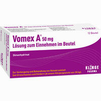 Vomex A 50 Mg Lösung Zum Einnehmen im Beutel 12 Stück