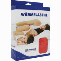 Wärmflasche mit Bezug Rot 1.5 l