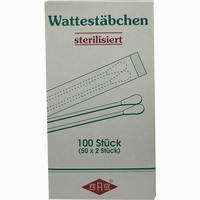 Wattestäbchen Holz M Wattekopf Sterilisiert 50 x 2 Stück