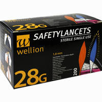 Wellion Safetylancets 28g Sicherheitseinmallanzetten 200 Stück