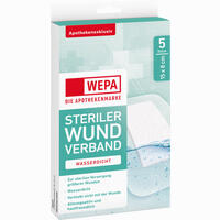 Wepa Wundverband Wasserdicht 15 X 8cm Steril Pflaster 5 Stück