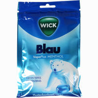Wick Blau Menthol mit Zucker Beutel Bonbon 72 g