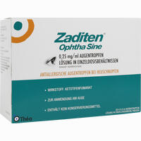 Zaditen Ophtha Sine Augentropfen Einzeldosispipetten 50 Stück
