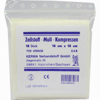 Zellstoff Mullkompressen 10cmx10cm Unsteril 10 Stück