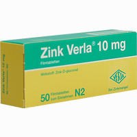 Zink Verla 10mg Filmtabletten 50 Stück