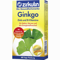 Zirkulin Ginkgo Kupfer und B- Vitamine Tabletten 60 Stück