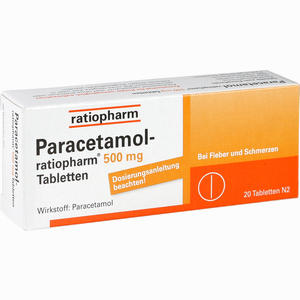 paracetamol ratiopharm 500mg 20 Paracetamol Ratiopharm Tabletten Stück