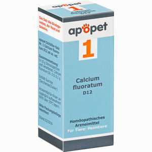 Abbildung von Apopet Schüßler- Salz Nr. 1 Calcium Fluoratum D12 Vet. Globuli 12 g