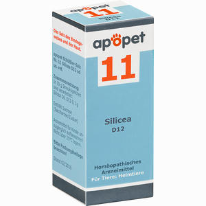 Abbildung von Apopet Schüßler- Salz Nr. 11 Silicea D12 Vet. Globuli 12 g