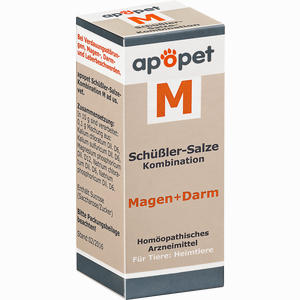 Abbildung von Apopet Schüßler- Salze Kombination M Magen + Darm Ad Us. Vet. Globuli 12 g
