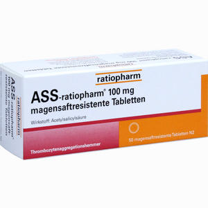 Abbildung von Ass- Ratiopharm 100 Mg Magensaftresistente Tablette Tabletten 50 Stück