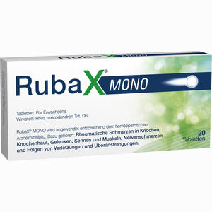 Abbildung von Rubax Mono Tabletten 20 Stück