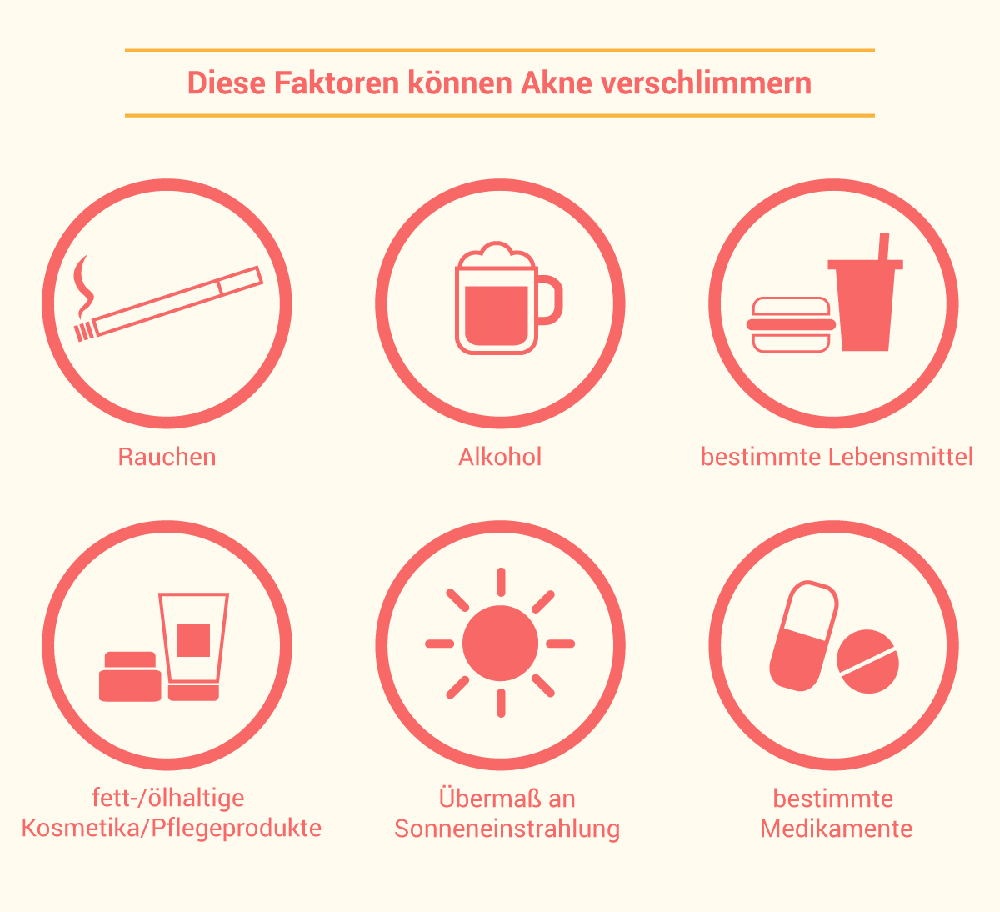 6 Faktoren, die Akne verschlimmern können