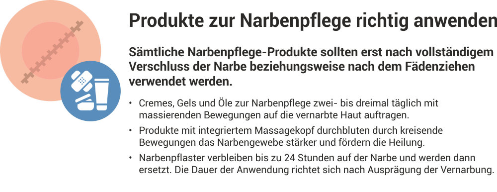 Richtige Anwendung von Produkten zur Narbenpflege