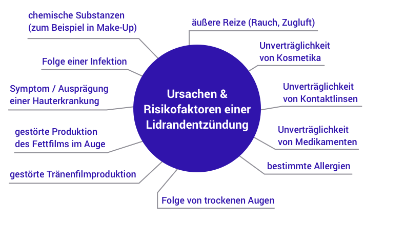 Ursachen einer Lidrantentzündung